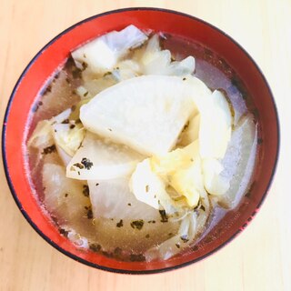 野菜スープ〜大根とキャベツで作るバジル風味